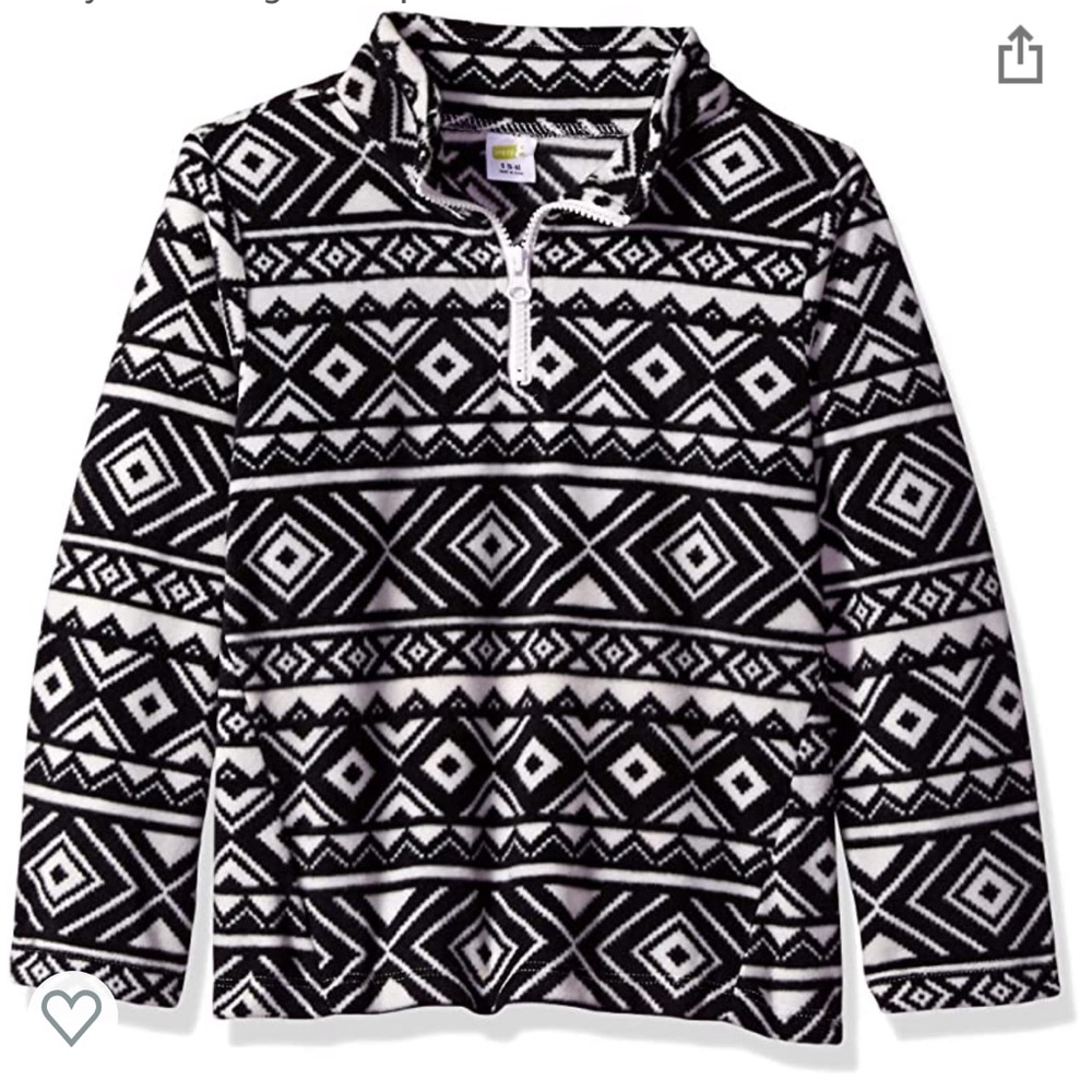 Half Zip Aztec Pullover for Girls